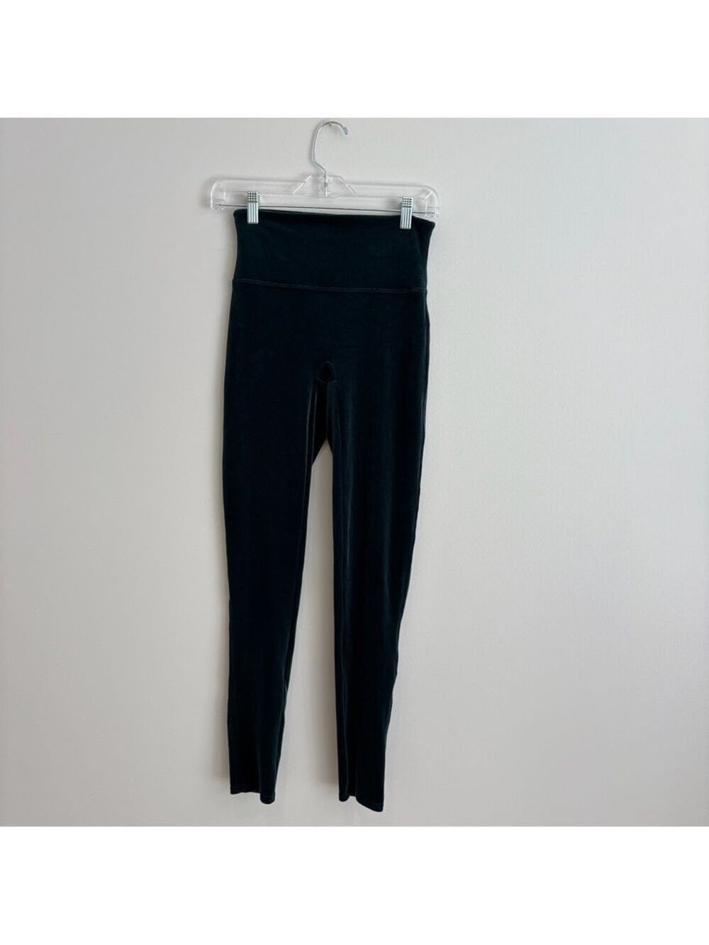 Spanx Emerald Green Velvet High-Waisted Leggings Size M